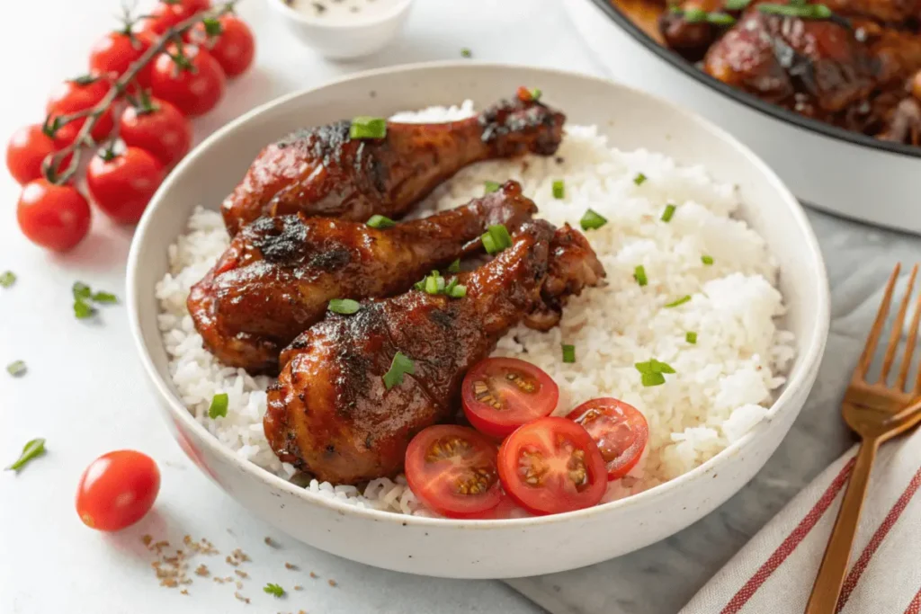 Slow Cooker BBQ Chicken Legs with tender